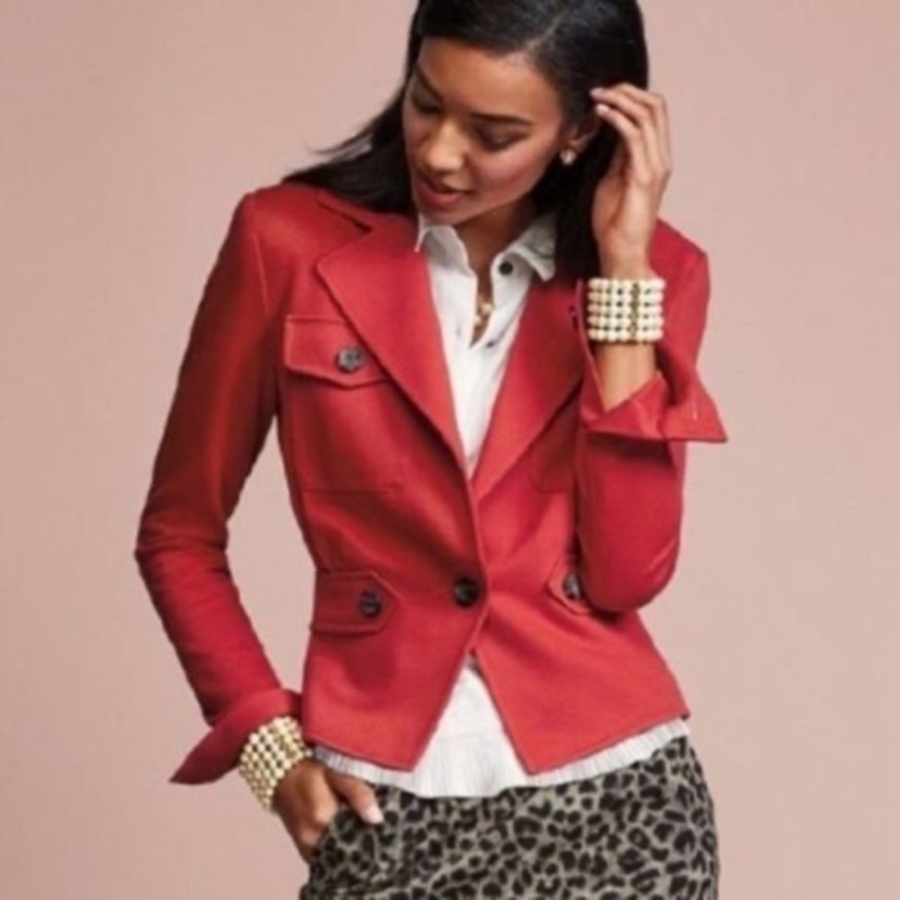 CAbi The Little Red Jacket Size 8
